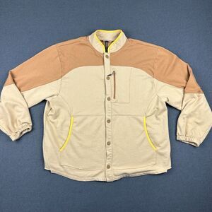 Backcountry Shacket Womens Large Coyote Hollow French Terry Button Up‎ Brown